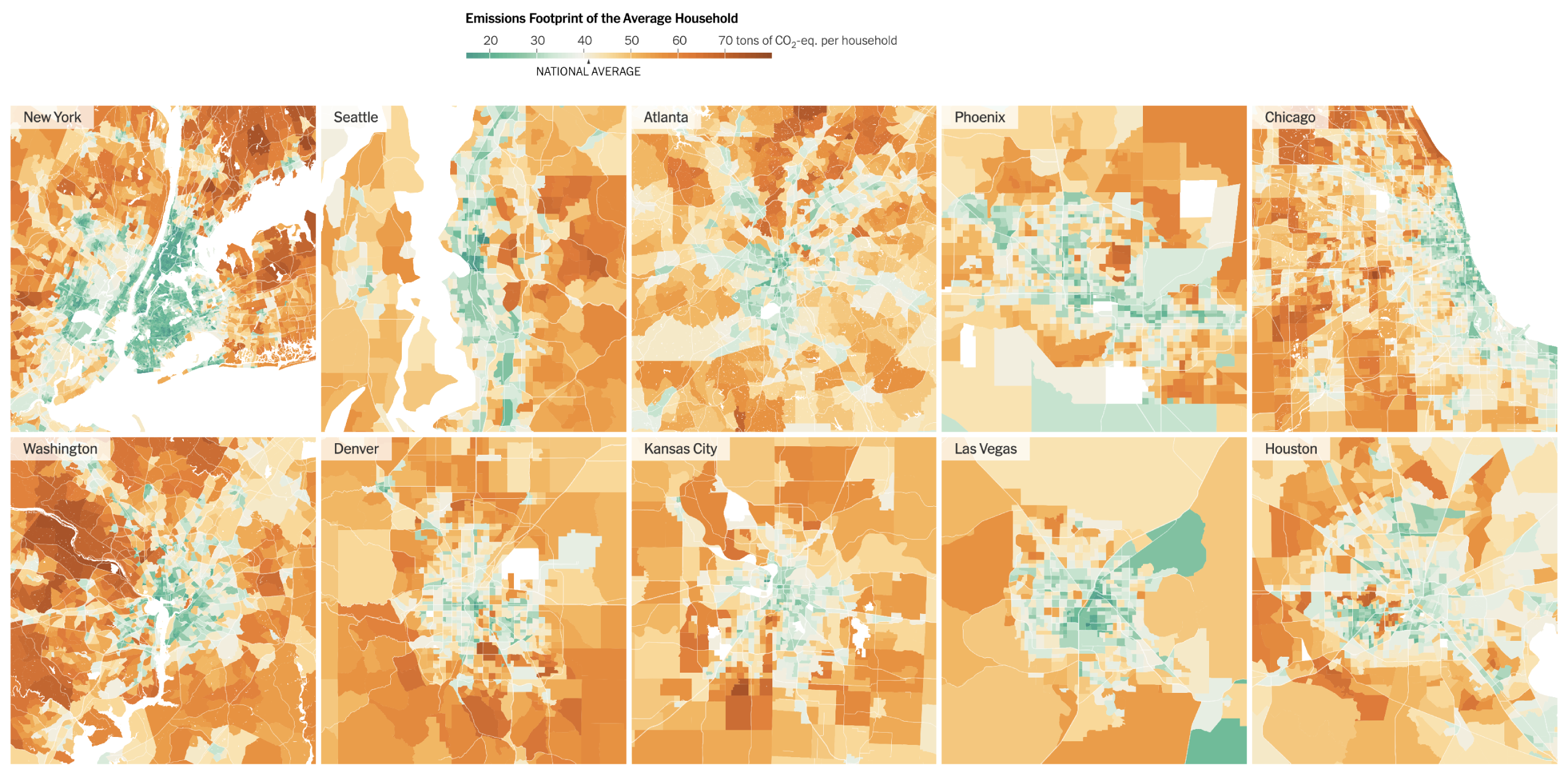 The Climate Impact of Your Neighborhood, Mapped, The New York Times